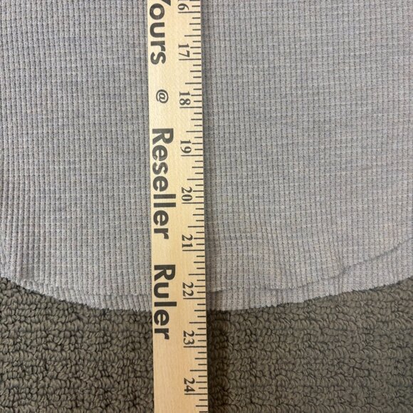 TNA Aritzia Shirt Small Cotton Blend Waffle Knit Scoop Neck Curved Hem Basic - Picture 5 of 10